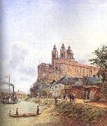 Jakob Alt The Monastery of Melk on the Danube painting